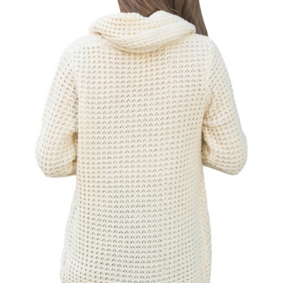 Wonderland By Orange Cowl Neck Overlap Sweater Oversized Small - Picture 2 of 10